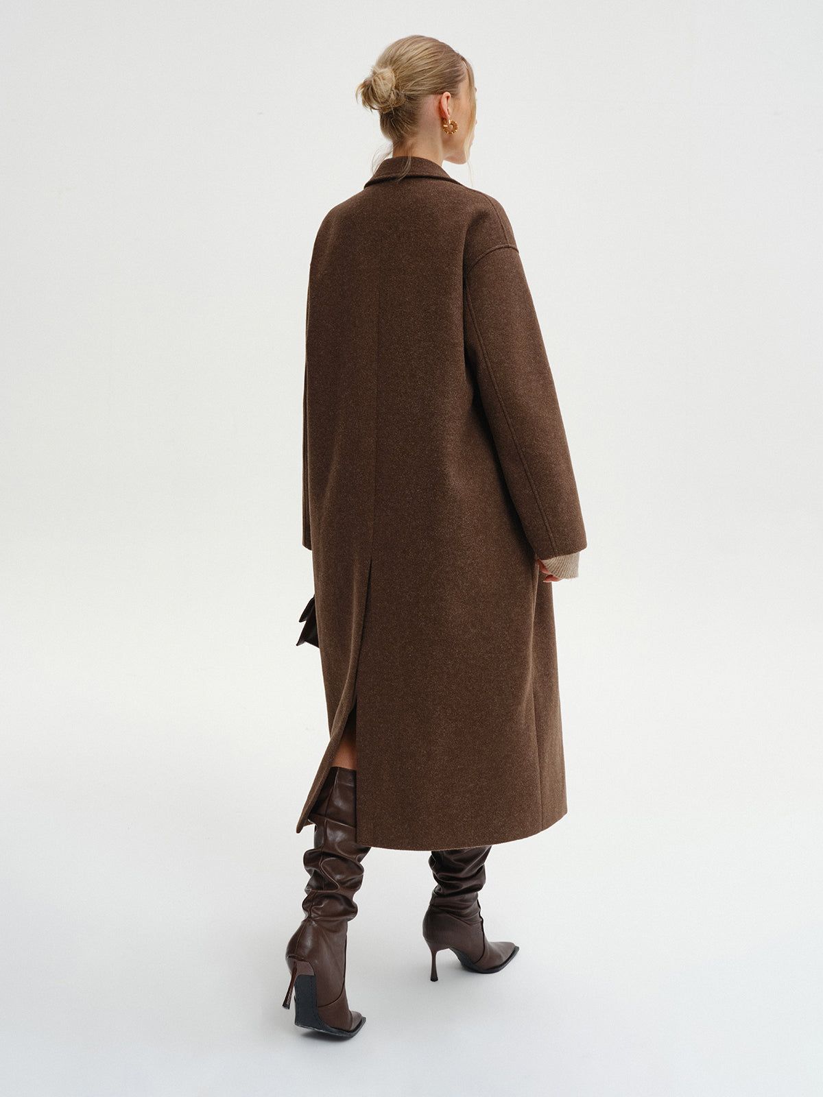 Oversized Tweed Long Coat